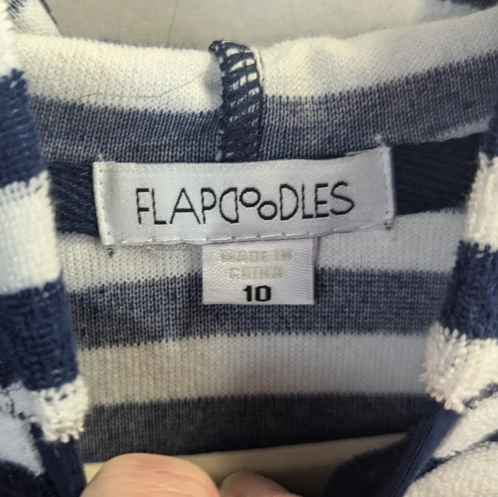 NWT Flapdoodles Size 10 Terrycloth Hooded Dress/Cover-up